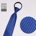 Black Men's Tie Striped Blue Business Tie Lazy Zip Tie In Stock Wholesale Pull Peels