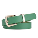 Simple Lady Candy Color Elegant Decoration Belt Gold Buckle Fashion All-match Student