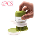 Dishwashing And Pot Washing Brush With Liquid Soap For Tableware