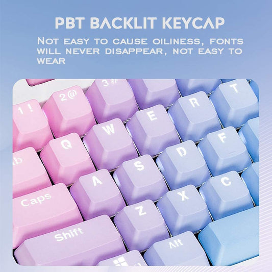 Word Penetration Dyed Keycap 104PBT Material Translucent