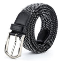 Men's Casual Stretch Woven Leather Belt