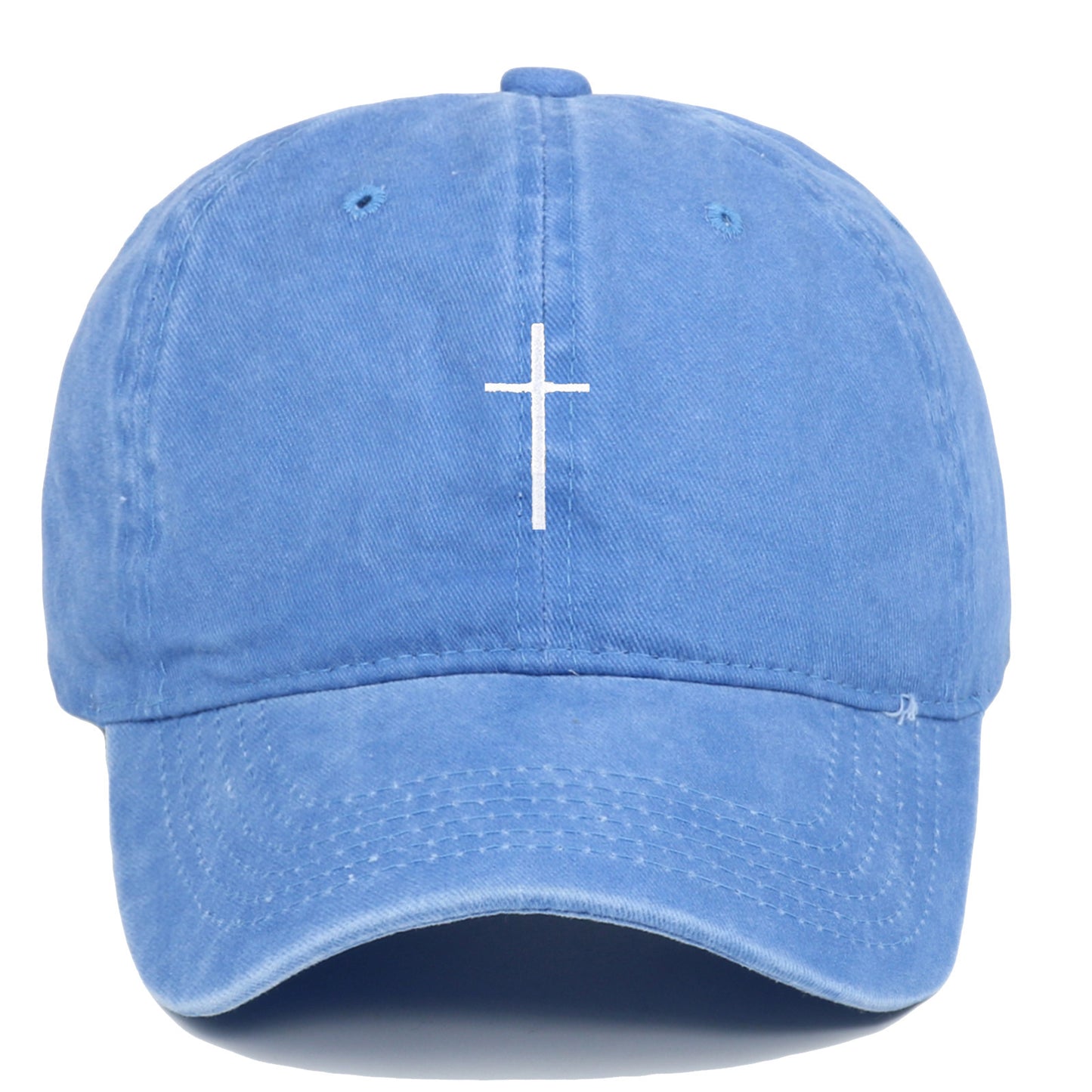 Cross Embroidered Peaked Cap Baseball Cap Letter Sun Hat