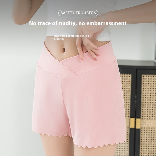 Pregnant Women's Safety Pants Summer Thin Low Waist Wide Leg Anti-exposure Shorts