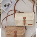 Women's Summer Beach Travel Crossbody Straw Bag