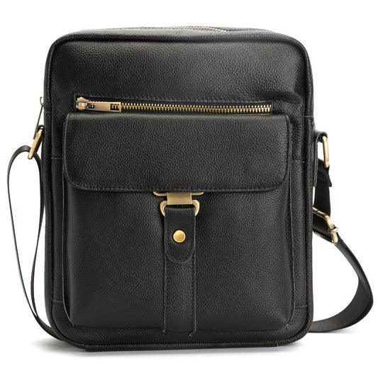 Men's Leather One-shoulder Briefcase