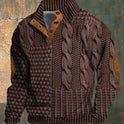 Spring And Autumn Zipper Digital Printing Men's Sweater