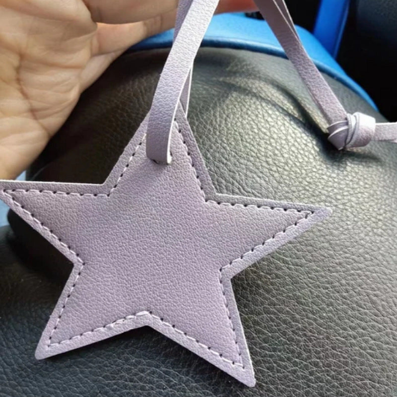 Leather Five-pointed Star Keychain Pendant Bag Ornament