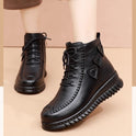 Women's Winter Warm With Velvet Flat Soft Bottom Non-slip Ankle Boots