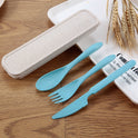 Western Tableware Cutlery Three-piece Set Wheat Straw Cutlery Set