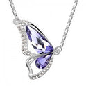 Fashion Butterfly Crystal Pendant Necklace