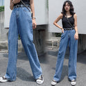 Straight hole Korean style mopping long pants