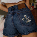 Printed Summer Artistic Vintage Women's Clothing Denim Shorts