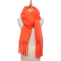 Mohair Twist Braid Plush Scarf For Women Winter Thickened