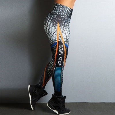 Printed yoga pants movement