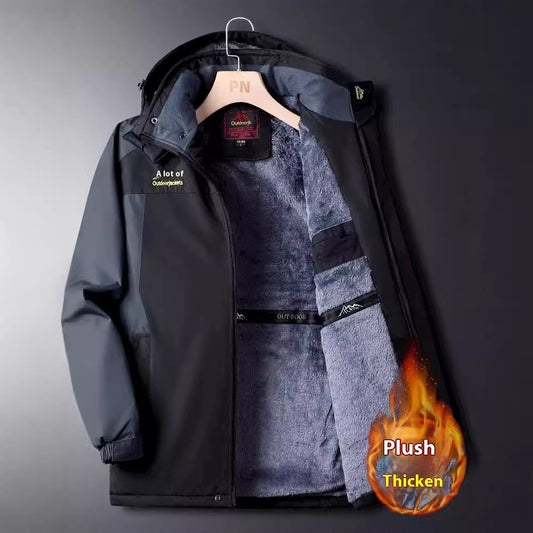 Men's Assault Jacket Fleece-lined Thickened Warm-keeping Cotton Clothing Dad Winter Clothes Coat