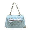 Fashionable Bowknot Lingge Pearl Portable Messenger Bag