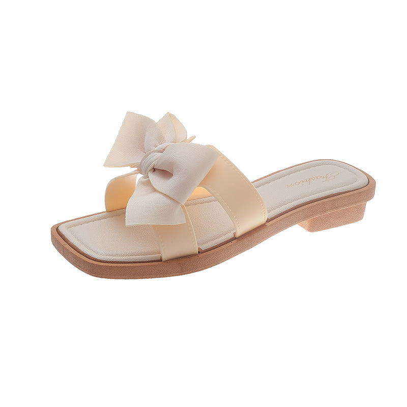 Fashion Home Flat Non-slip Fairy Style Word Sandals Soft Bottom