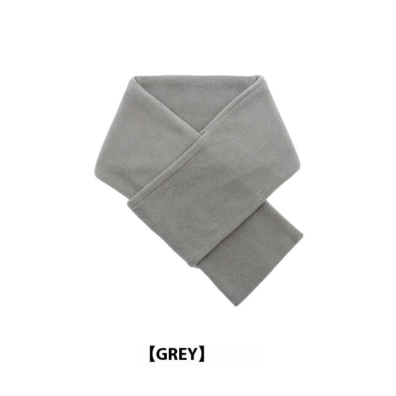 Autumn And Winter Warm Scarf Fashion Simple Solid Color Men's Polar Fleece