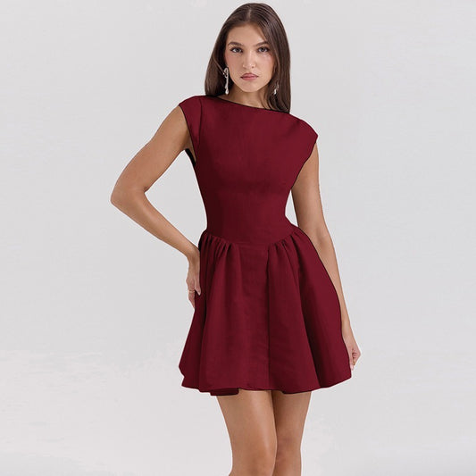 Women's Fashion Bare Back Waist-controlled Lace-up Dress