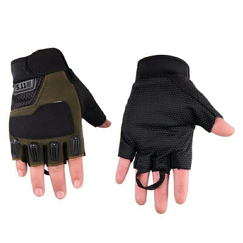 Foreign Trade Cross-border Spring, Summer, Autumn Four Seasons Outdoor Tactics Factory In Stock Non-slip Half-finger Riding Gloves Men