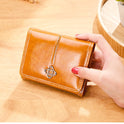 Women's Short Trifold Vintage Wallet