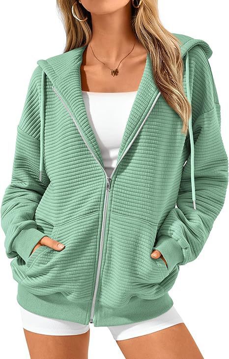 Women's Long-sleeved Sports Fashion Zipper Hooded Sweatshirt Top