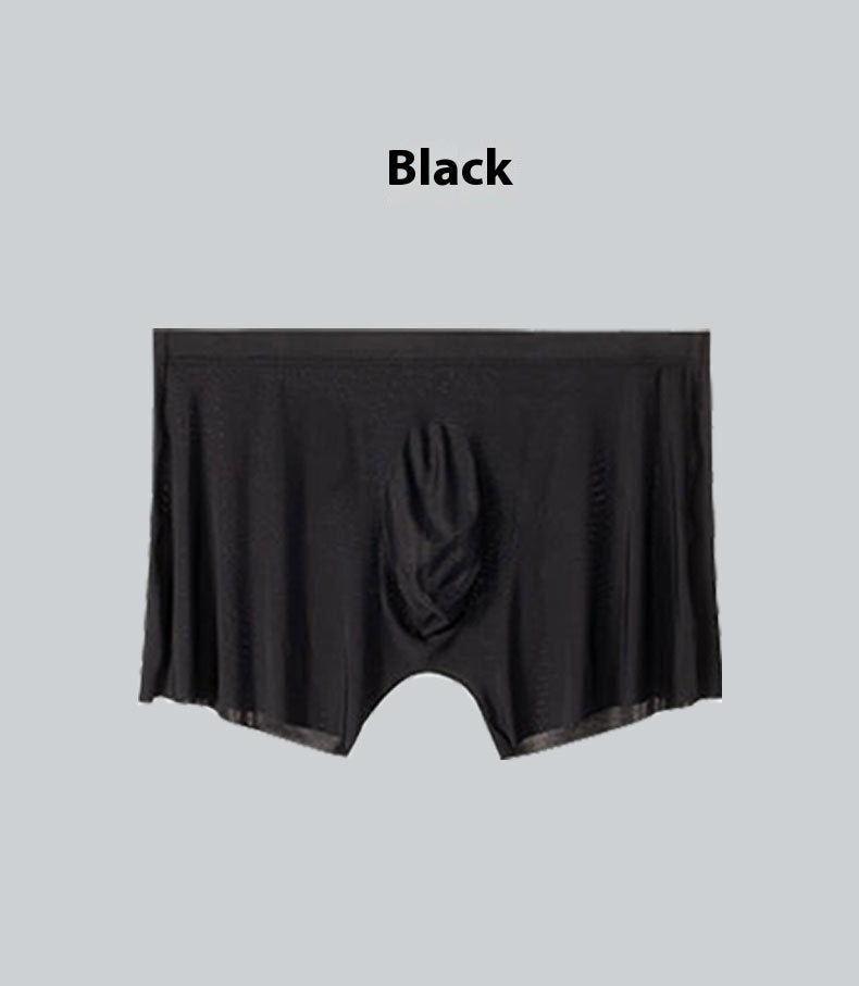 Men's Ice Silk Mask Seamless One-piece Shorts