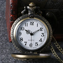 Retro Playing Cards Straight Flush Quartz Pocket Watch