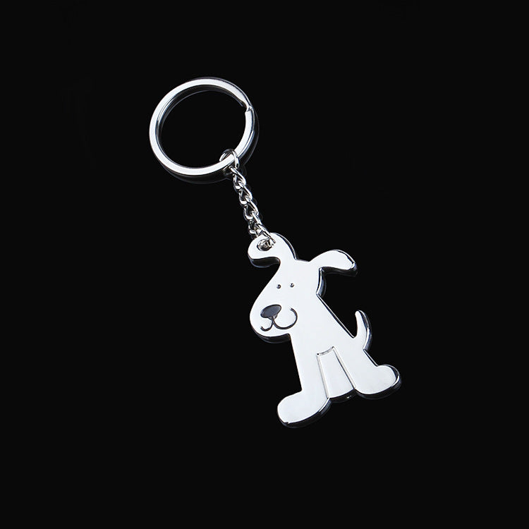 Creative Glossy Dog Keychain Personality Key Ring Chain