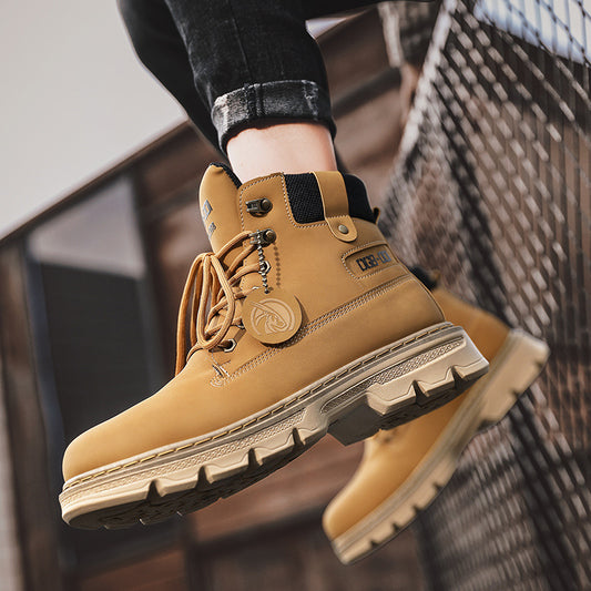 حذاء Desert Rhubarb Boots للرجال ذو نعل سميك وخفيف الوزن