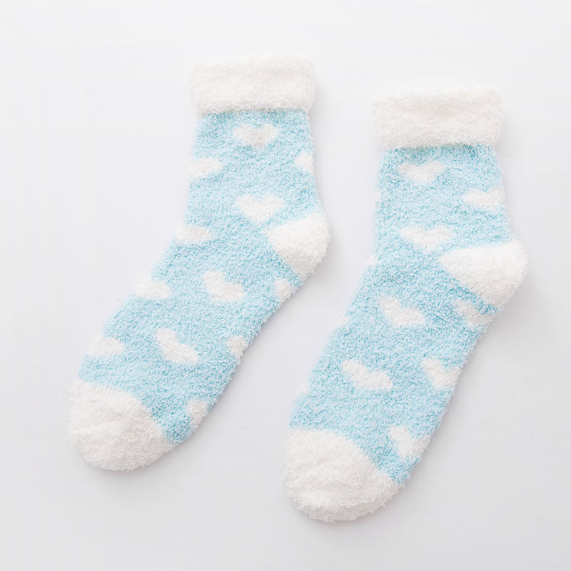 Sweet half fleece home sleep socks