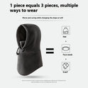 Scarf Solid Color Simple Three-in-one Windproof Neck Protection Cap