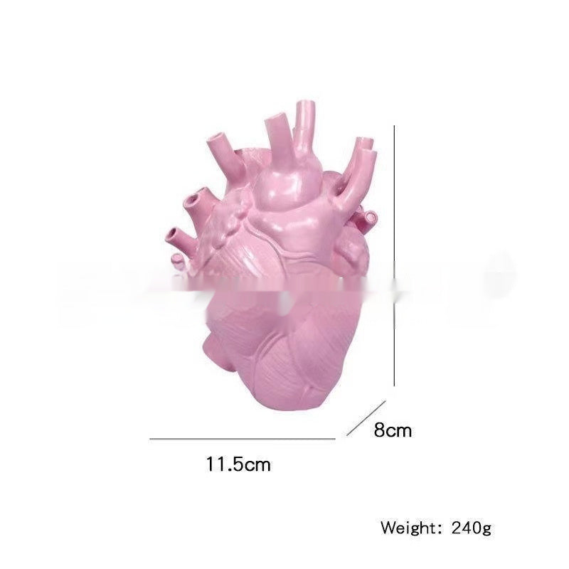 Heart Flower Pot Arrangement Resin Crafts Statue Ornaments