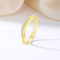 S925 Sterling Silver Light Luxury Minority Stacked Personality Pinky Ring