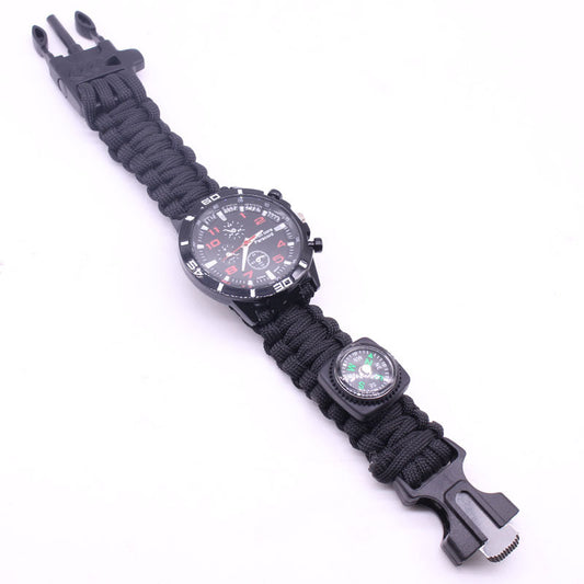 Parachute Cord Braided Survival Firestone Compass Watch