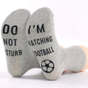 Letter Glue Dispensing Non-slip Football Middle Tube Cotton Socks