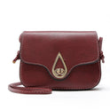 Retro Women's Hardware Turn Buckle Crossbody Shoulder Bag