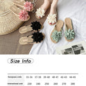 Gentle Woman Flowers All-matching Flat Shoes Non-slip Beach Sandals