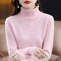 Lapel Sweater Women's Autumn And Winter Women's Solid Color Turtleneck Knitting Bottoming Shirt Sweater