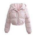 Autumn New Fashion Casual Simple All-matching Hooded Short Cotton Jacket