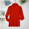 All-match Solid Color Slim Slimming Turtleneck High-neck Warm Long-