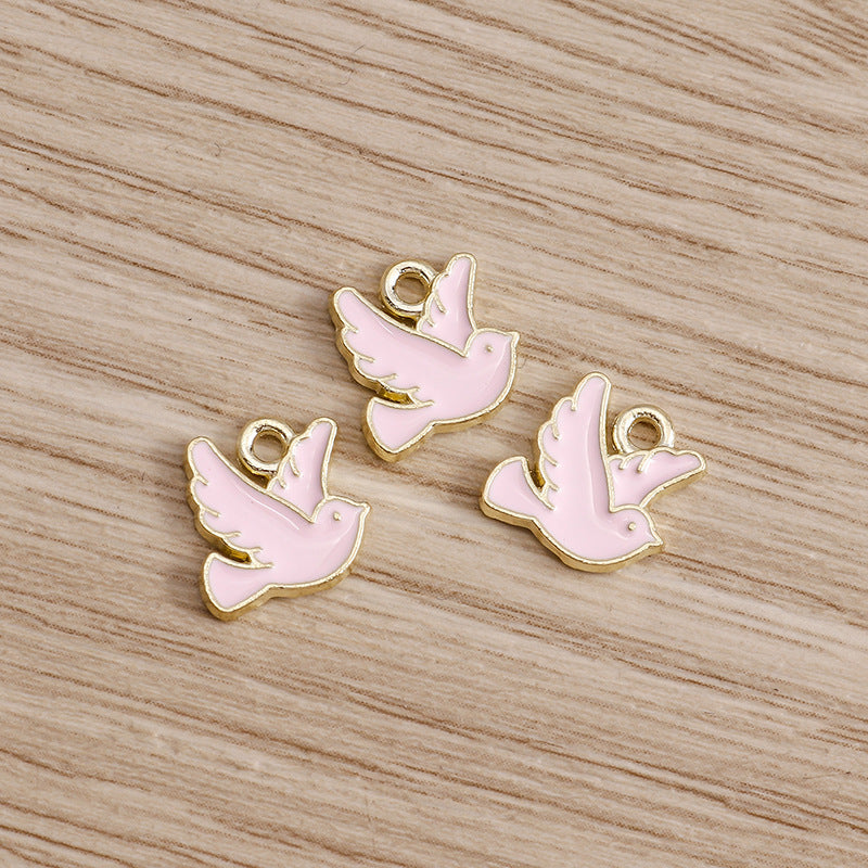 Cartoon Fashion Alloy Peace Dove Pendant