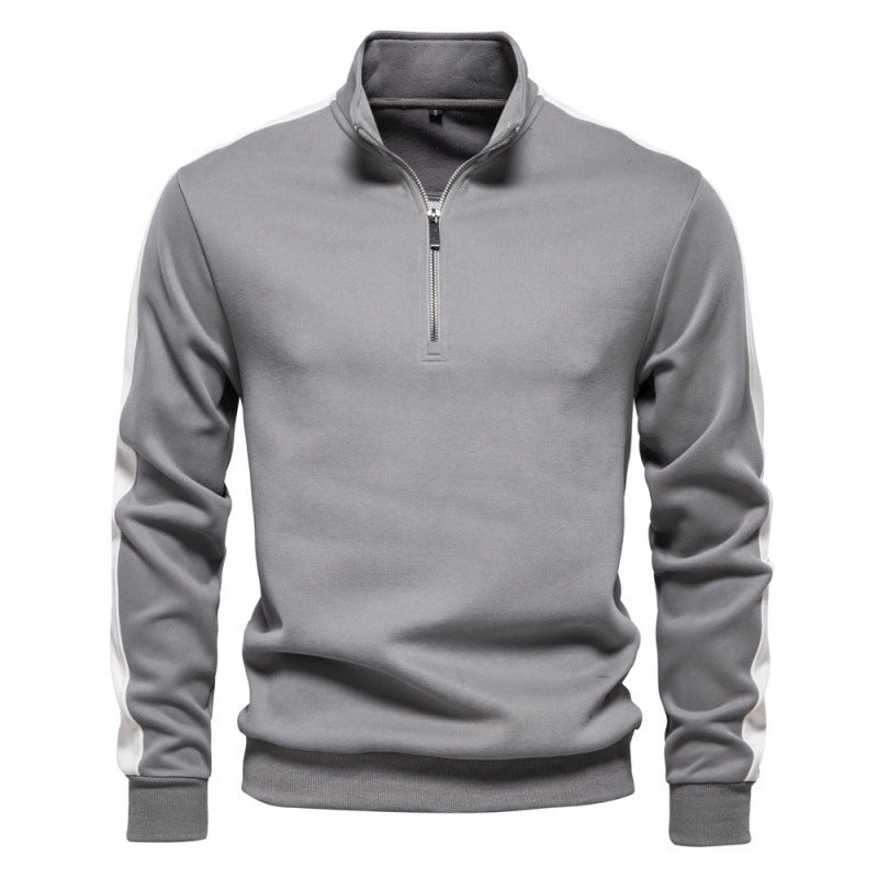 Stitching Men's Sports Sweater Casual Versatile Outerwear