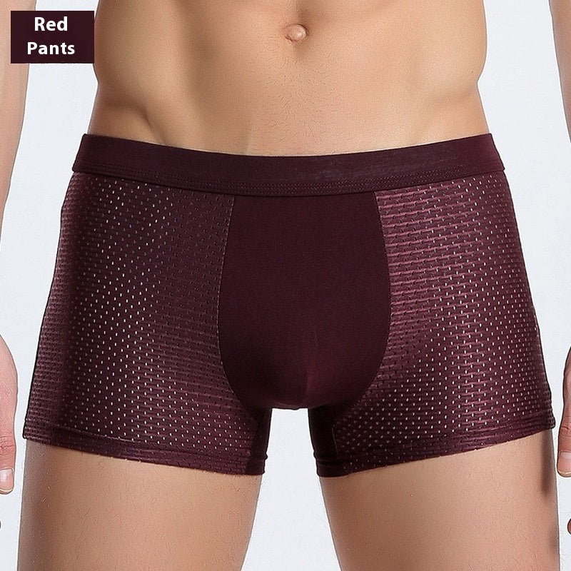 Men's Ice Silk Underwear Hollow Mesh Breathable