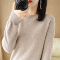 Round Neck Sweater Women's Pullover Sweater