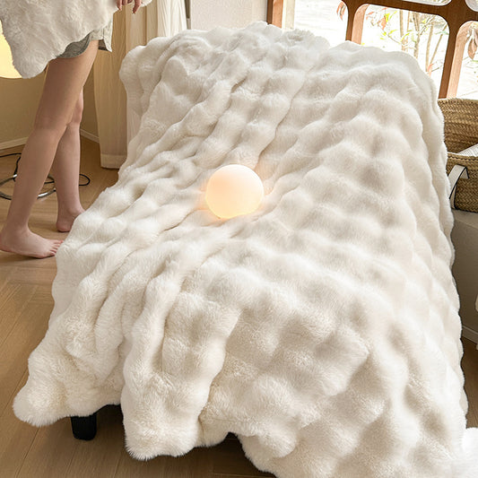 Rex Rabbit Velvet Blanket Thickened Warm Fur Velvet Nap Blanket