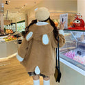 Fashion Winter Bear Ears Bear Tail Lamb Velvet Cute Loose Coat