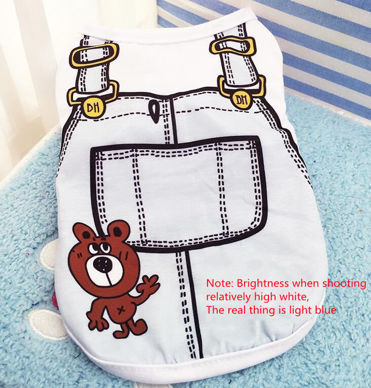 Fake Strap Pet Spring Summer Cotton Clothes