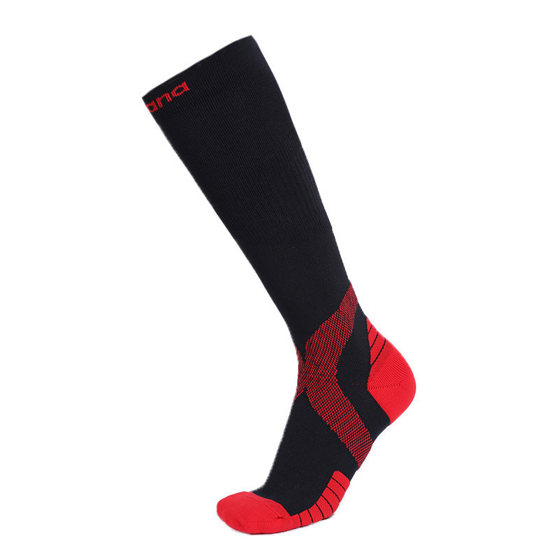 Men's And Women's Long Sports Compression Socks Outdoor High-top Terry