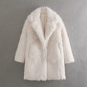 Loose Fashion Mid-length Fur Overcoat Coat